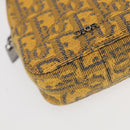 Christian Dior Trotter Canvas Shoulder Bag Yellow Silver Auth 100623V-15
