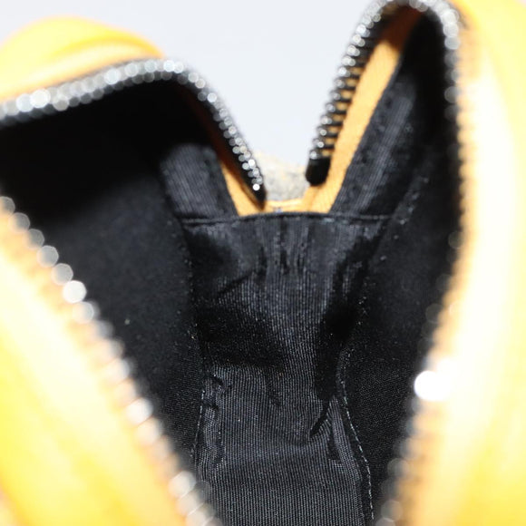 Christian Dior Trotter Canvas Shoulder Bag Yellow Silver Auth 100623V