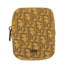 Christian Dior Trotter Canvas Shoulder Bag Yellow Silver Auth 100623V-13