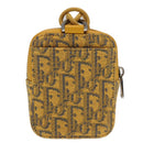 Christian Dior Trotter Canvas Shoulder Bag Yellow Silver Auth 100623V-2