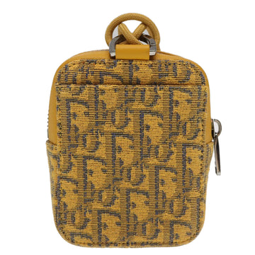 Christian Dior Trotter Canvas Shoulder Bag Yellow Silver Auth 100623V - 0