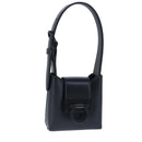 Salvatore Ferragamo Gancini Hand Bag Leather Black Auth 100624V-1