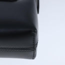 Salvatore Ferragamo Gancini Hand Bag Leather Black Auth 100624V-16