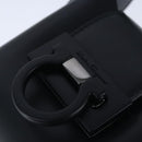 Salvatore Ferragamo Gancini Hand Bag Leather Black Auth 100624V-17