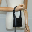 Salvatore Ferragamo Gancini Hand Bag Leather Black Auth 100624V-21