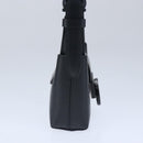 Salvatore Ferragamo Gancini Hand Bag Leather Black Auth 100624V-3