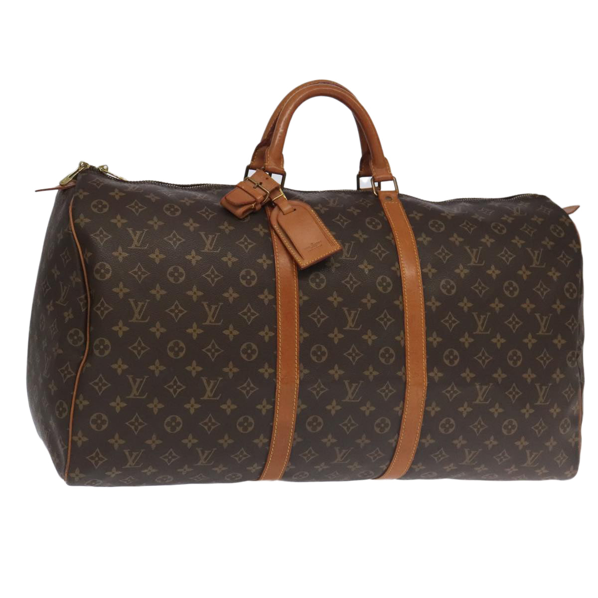 LOUIS VUITTON Monogram Keepall 60 Boston Bag M41422 LV Auth 100634