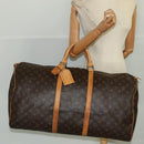 LOUIS VUITTON Monogram Keepall 60 Boston Bag M41422 LV Auth 100635-22