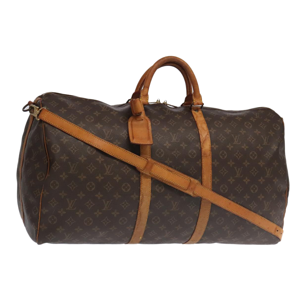 LOUIS VUITTON Monogram Keepall Bandouliere 60 Boston Bag M41412 LV Auth 100636