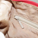 BURBERRY Nova Check Hand Bag Canvas Beige Red Auth 100640-21