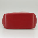 BURBERRY Nova Check Hand Bag Canvas Beige Red Auth 100640-5