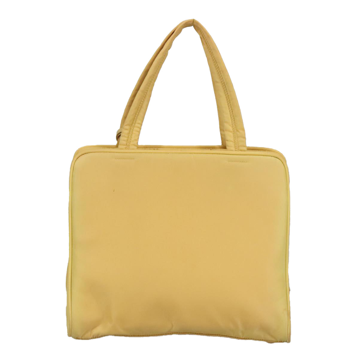 PRADA Hand Bag Nylon Yellow Auth 100644