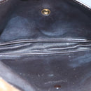 Christian Dior Trotter Canvas Shoulder Bag Beige Dark Brown Gold Auth 100648-11