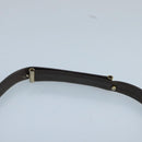 Christian Dior Trotter Canvas Shoulder Bag Beige Dark Brown Gold Auth 100648-8