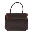 CELINE Macadam Canvas Hand Bag PVC Leather 2way Brown Gold Auth 100655-2