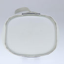 CELINE Ribbon Tote Bag Leather White Black Auth 100656-5