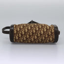 Christian Dior Trotter Canvas Shoulder Bag Beige Brown gold Auth 100672-10