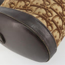 Christian Dior Trotter Canvas Shoulder Bag Beige Brown gold Auth 100672-13
