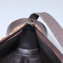 Christian Dior Trotter Canvas Shoulder Bag Beige Brown gold Auth 100672-20