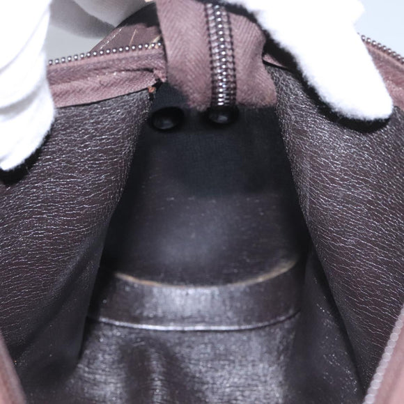 Christian Dior Trotter Canvas Shoulder Bag Beige Brown gold Auth 100672