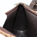 Christian Dior Trotter Canvas Shoulder Bag Beige Brown gold Auth 100672-22