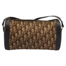 Christian Dior Trotter Canvas Shoulder Bag Beige Brown gold Auth 100672-3