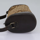 Christian Dior Trotter Canvas Shoulder Bag Beige Brown gold Auth 100672-4