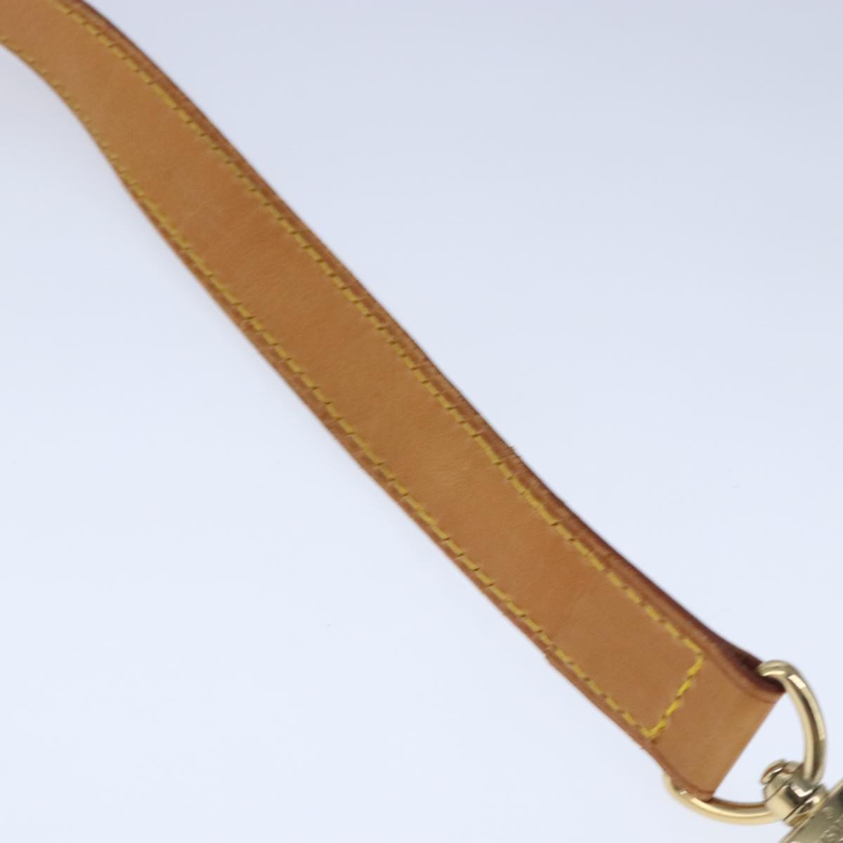 LOUIS VUITTON Adjustable Shoulder Strap Leather 35.4""-43.3"" Beige Auth 100676