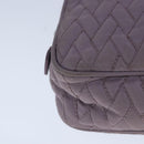 PRADA Quilted Chain Hand Bag Nylon Purple Silver Auth 100678-12