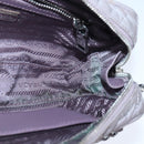 PRADA Quilted Chain Hand Bag Nylon Purple Silver Auth 100678-17