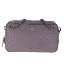 PRADA Quilted Chain Hand Bag Nylon Purple Silver Auth 100678-2