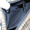 BURBERRY Nova Check Tote Bag Canvas Leather Beige Black Auth 100692-20