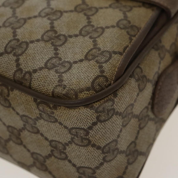 GUCCI GG Supreme Web Sherry Line Shoulder Bag PVC Beige 93 02 049 Auth 100696