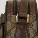 GUCCI GG Supreme Web Sherry Line Shoulder Bag PVC Beige 93 02 049 Auth 100696-19