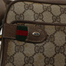 GUCCI GG Supreme Web Sherry Line Shoulder Bag PVC Beige 93 02 049 Auth 100696-20