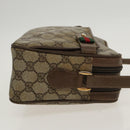 GUCCI GG Supreme Web Sherry Line Shoulder Bag PVC Beige 93 02 049 Auth 100696-3