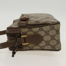 GUCCI GG Supreme Web Sherry Line Shoulder Bag PVC Beige 93 02 049 Auth 100696-4