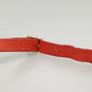 GUCCI Sherry Line Shoulder Bag Leather Orange Navy Red Auth 100717-15