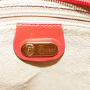 GUCCI Sherry Line Shoulder Bag Leather Orange Navy Red Auth 100717-21