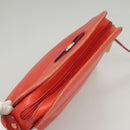 GUCCI Sherry Line Shoulder Bag Leather Orange Navy Red Auth 100717-6