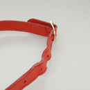 GUCCI Sherry Line Shoulder Bag Leather Orange Navy Red Auth 100717-14