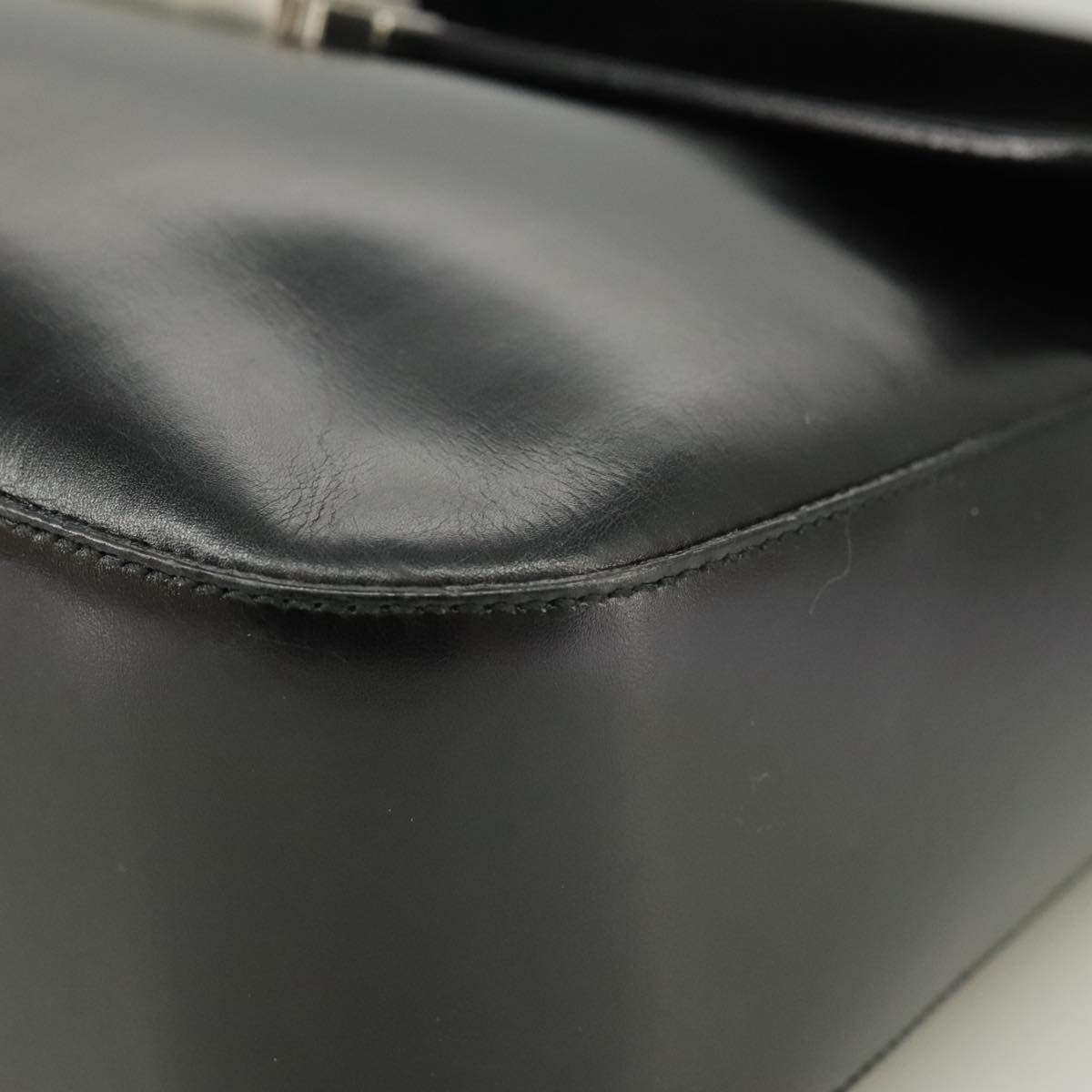 PRADA Shoulder Bag Leather Black Auth 100731