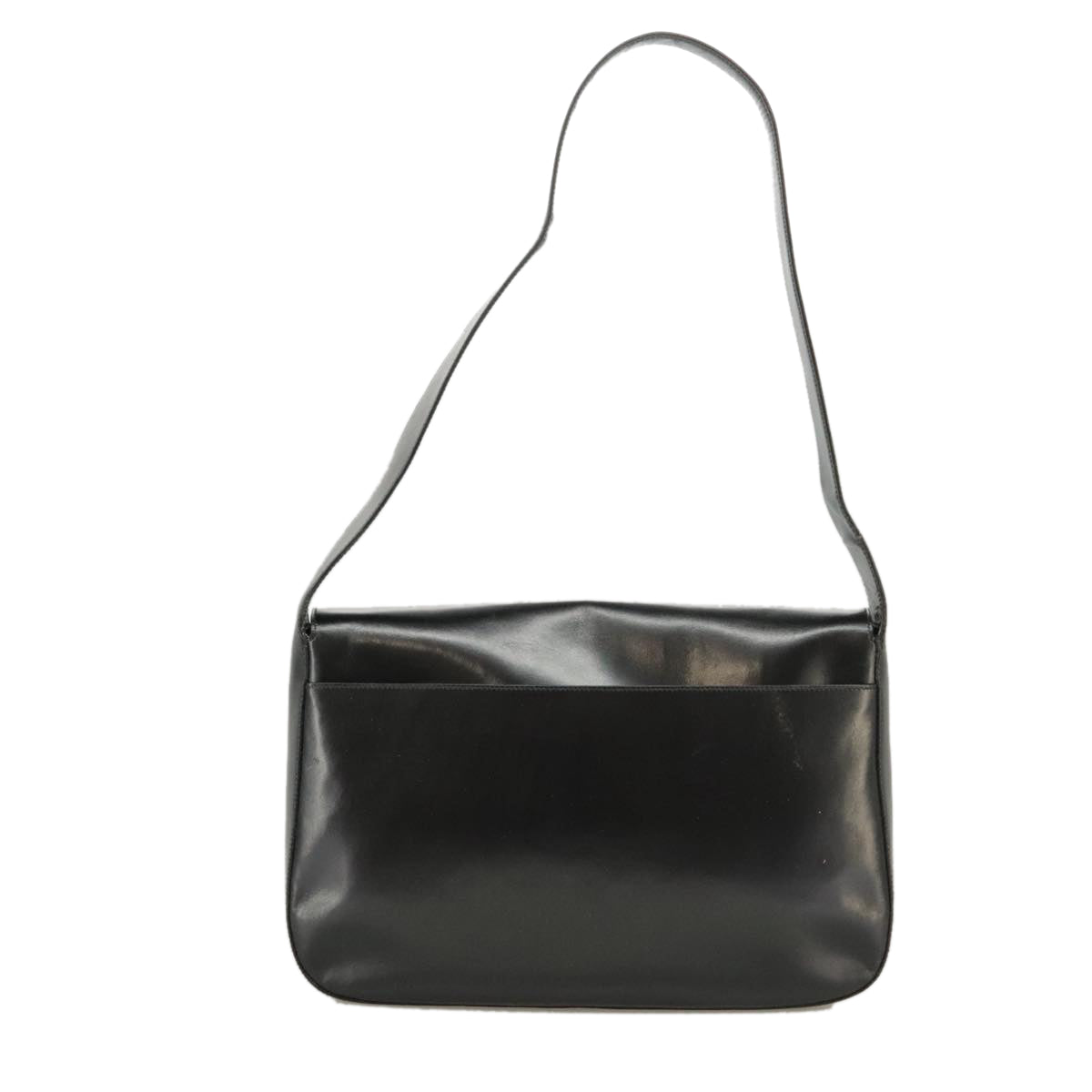 PRADA Shoulder Bag Leather Black Auth 100731 - 0