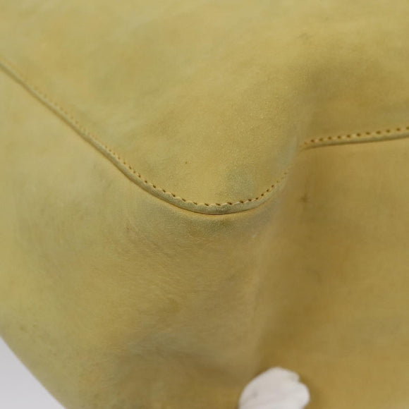 Salvatore Ferragamo Shoulder Bag Suede Yellow Auth 100746