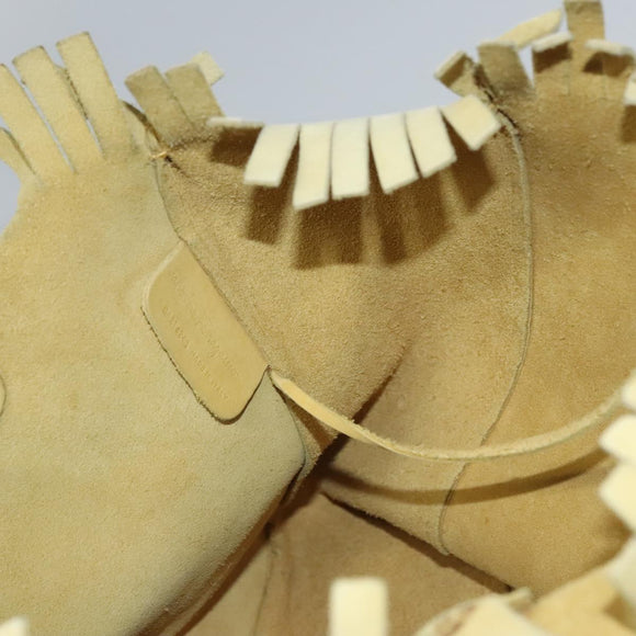 Salvatore Ferragamo Shoulder Bag Suede Yellow Auth 100746