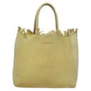 Salvatore Ferragamo Shoulder Bag Suede Yellow Auth 100746-13