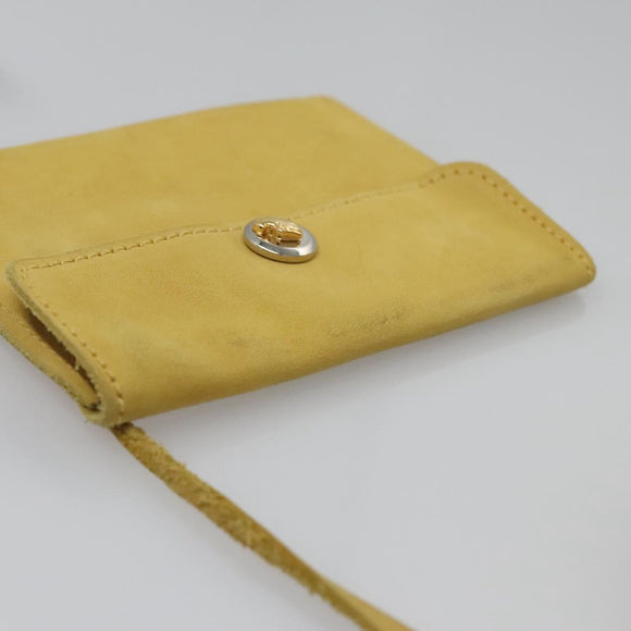 Salvatore Ferragamo Shoulder Bag Suede Yellow Auth 100746