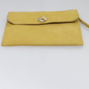 Salvatore Ferragamo Shoulder Bag Suede Yellow Auth 100746-24