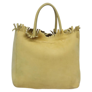 Salvatore Ferragamo Shoulder Bag Suede Yellow Auth 100746 - 0