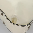 Salvatore Ferragamo Shoulder Bag Enamel White Auth 100748-15